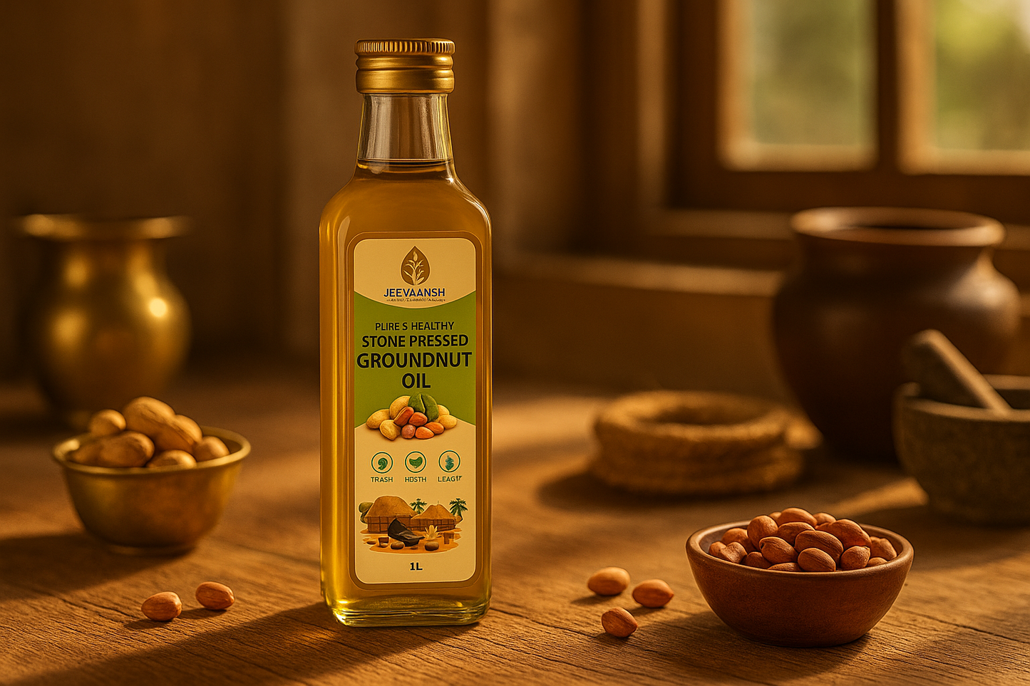 Stone Pressed Groundnut Oil